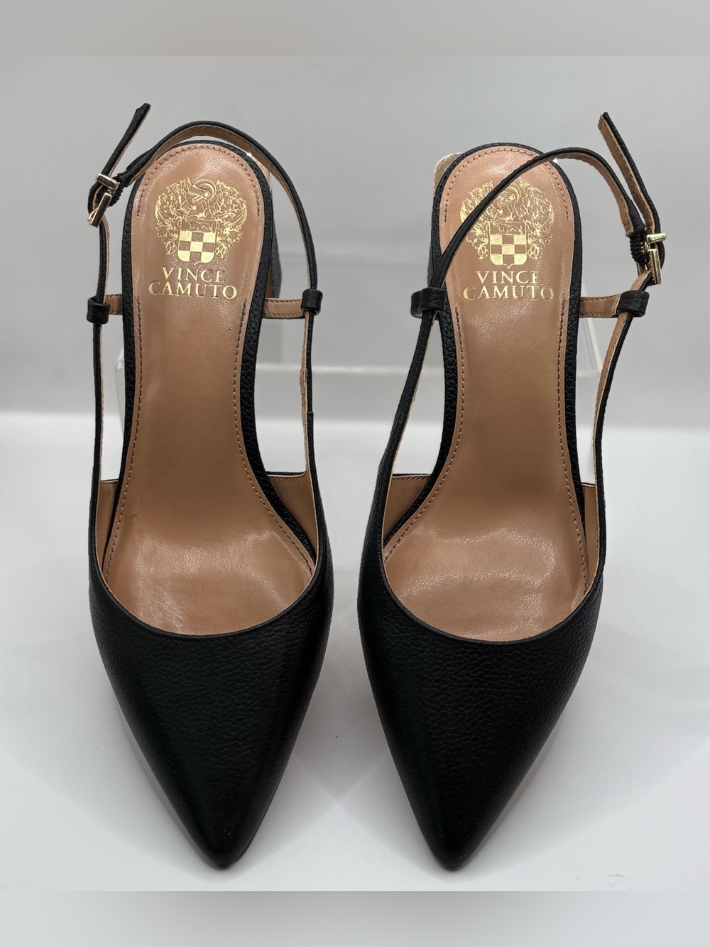 Vince Camuto Black Pointed Slingback Pumps